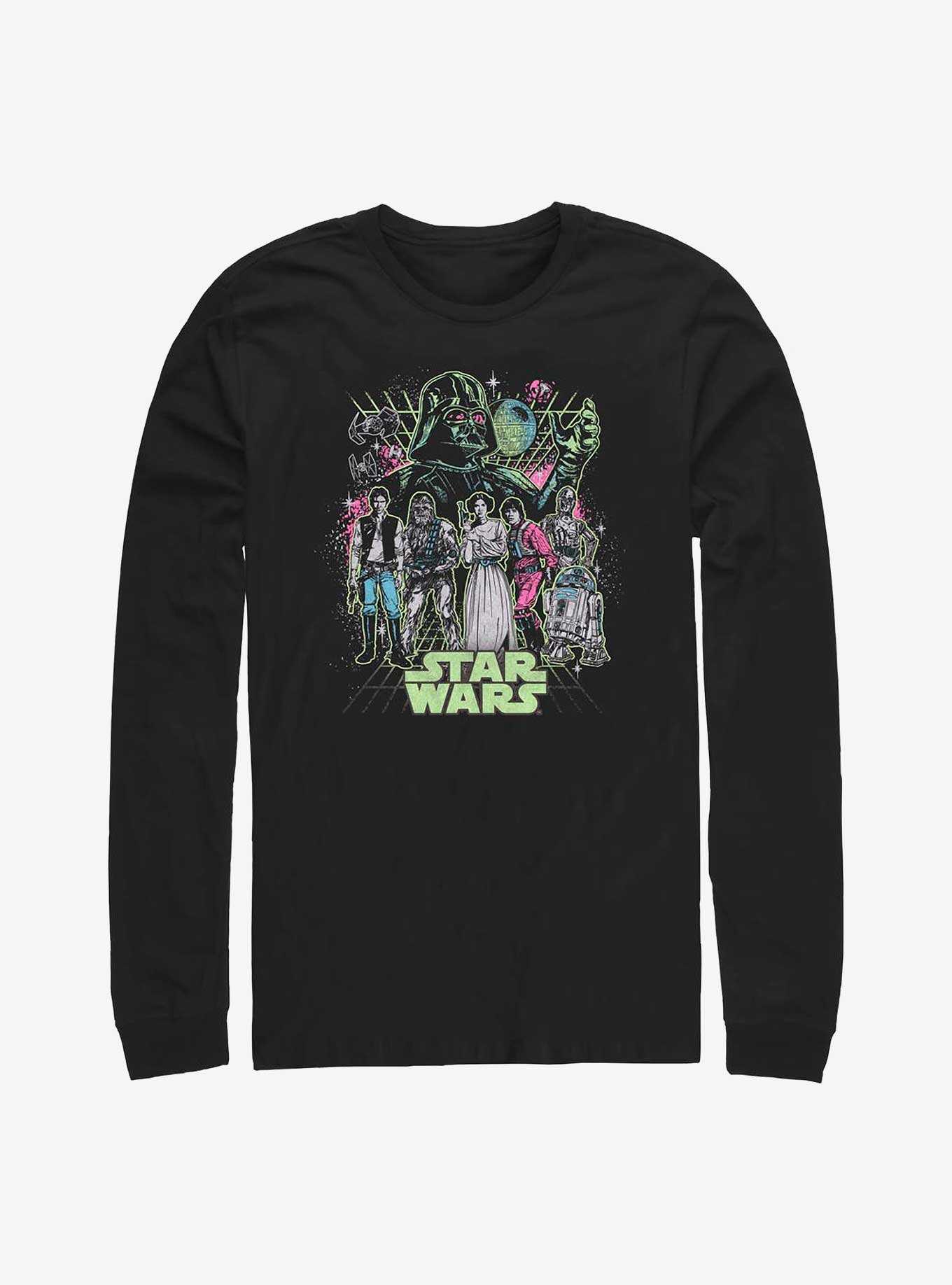 Star Wars Neon Grid Group  Long Sleeve T-Shirt, , hi-res