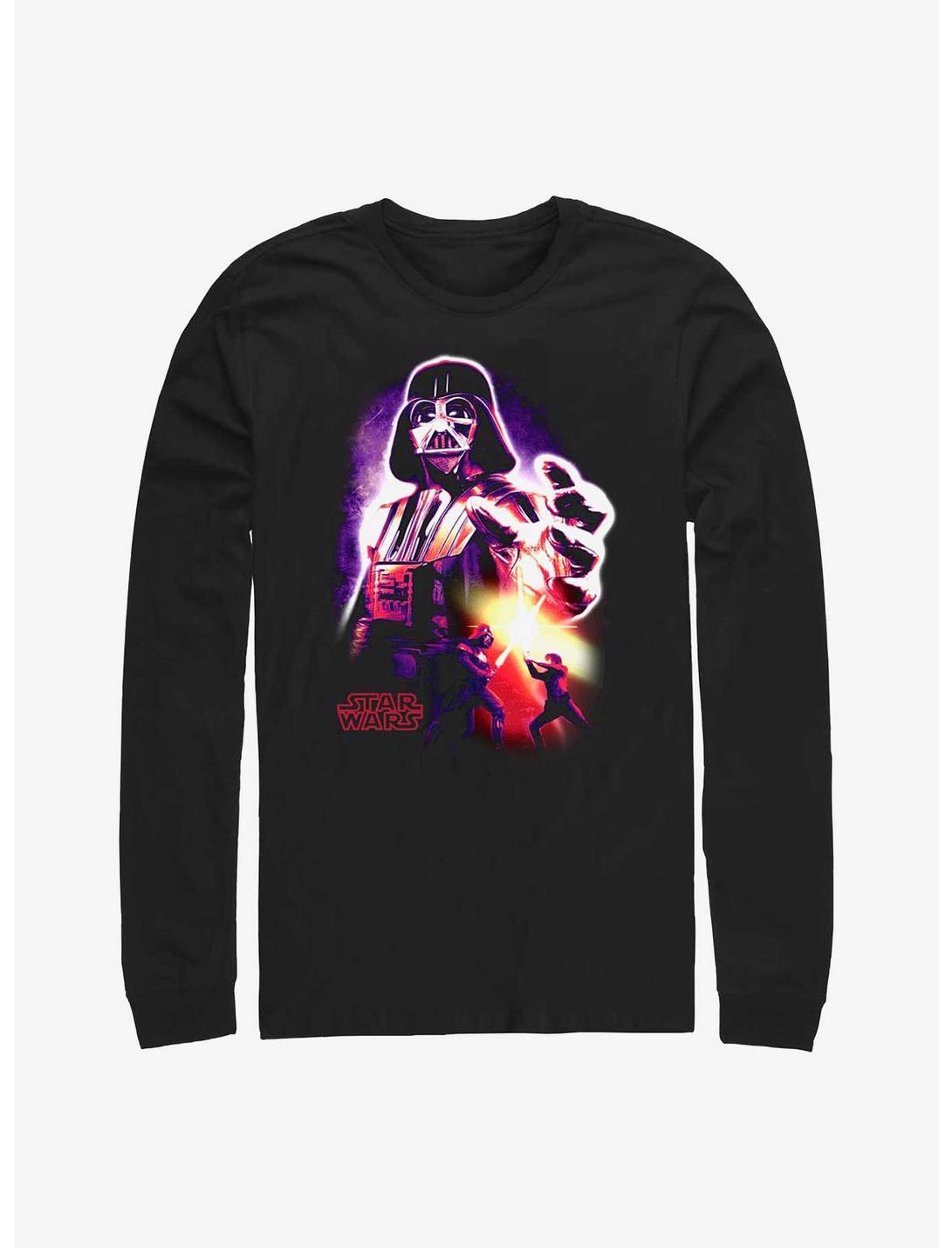 Star Wars Neon Vader Long Sleeve T-Shirt, BLACK, hi-res