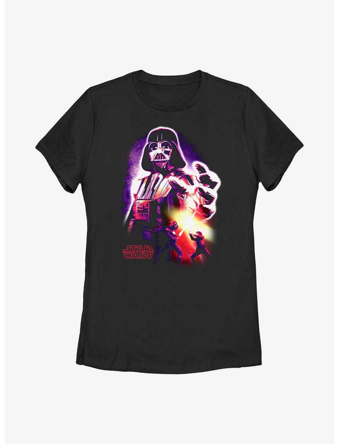 Star Wars Neon Vader Womens T-Shirt, BLACK, hi-res