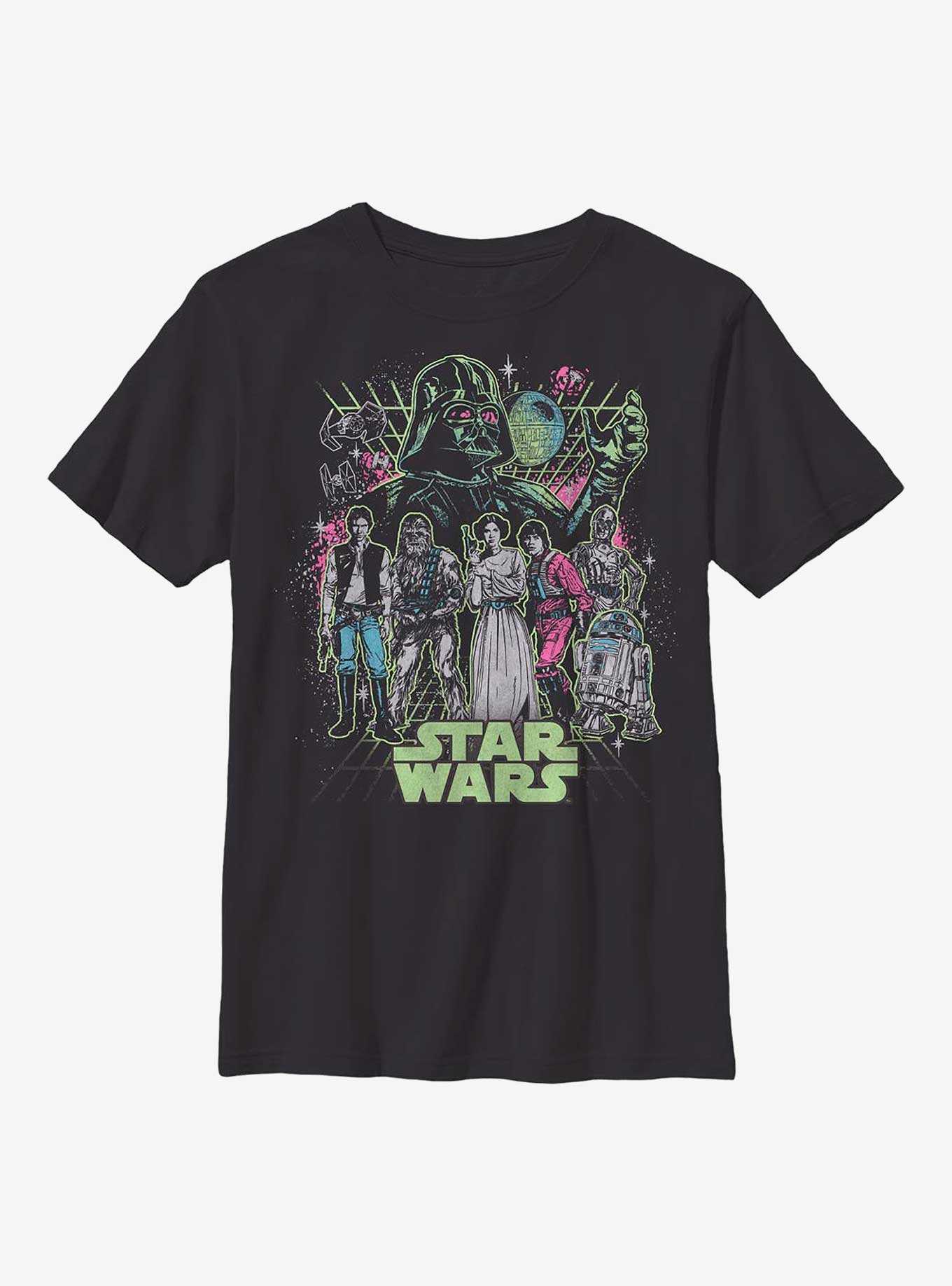 Star Wars Neon Grid Group  Youth T-Shirt, , hi-res