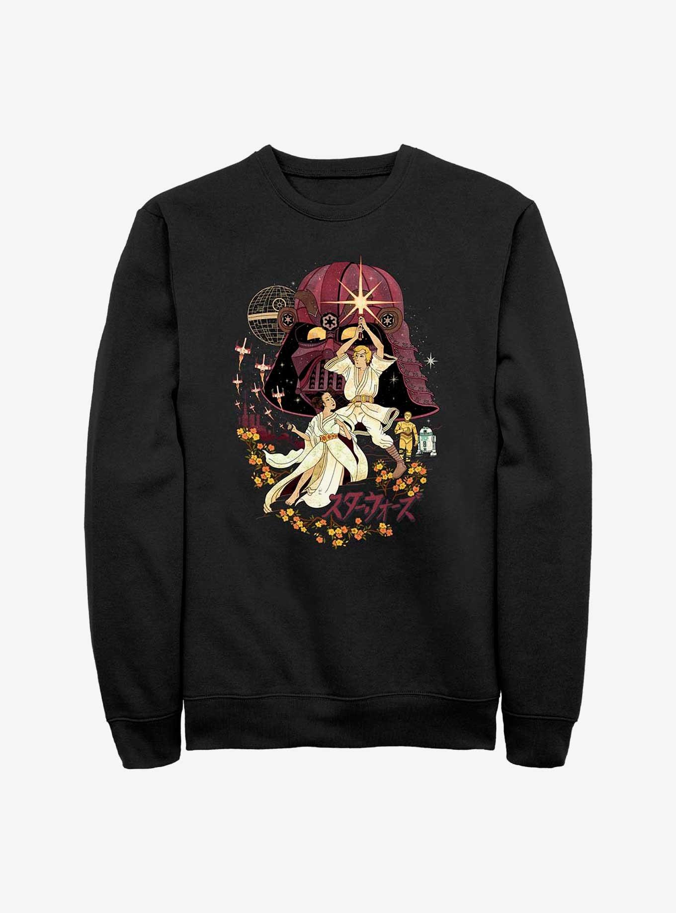 Star Wars Nihonga Japanese Art Syle Sweatshirt, BLACK, hi-res