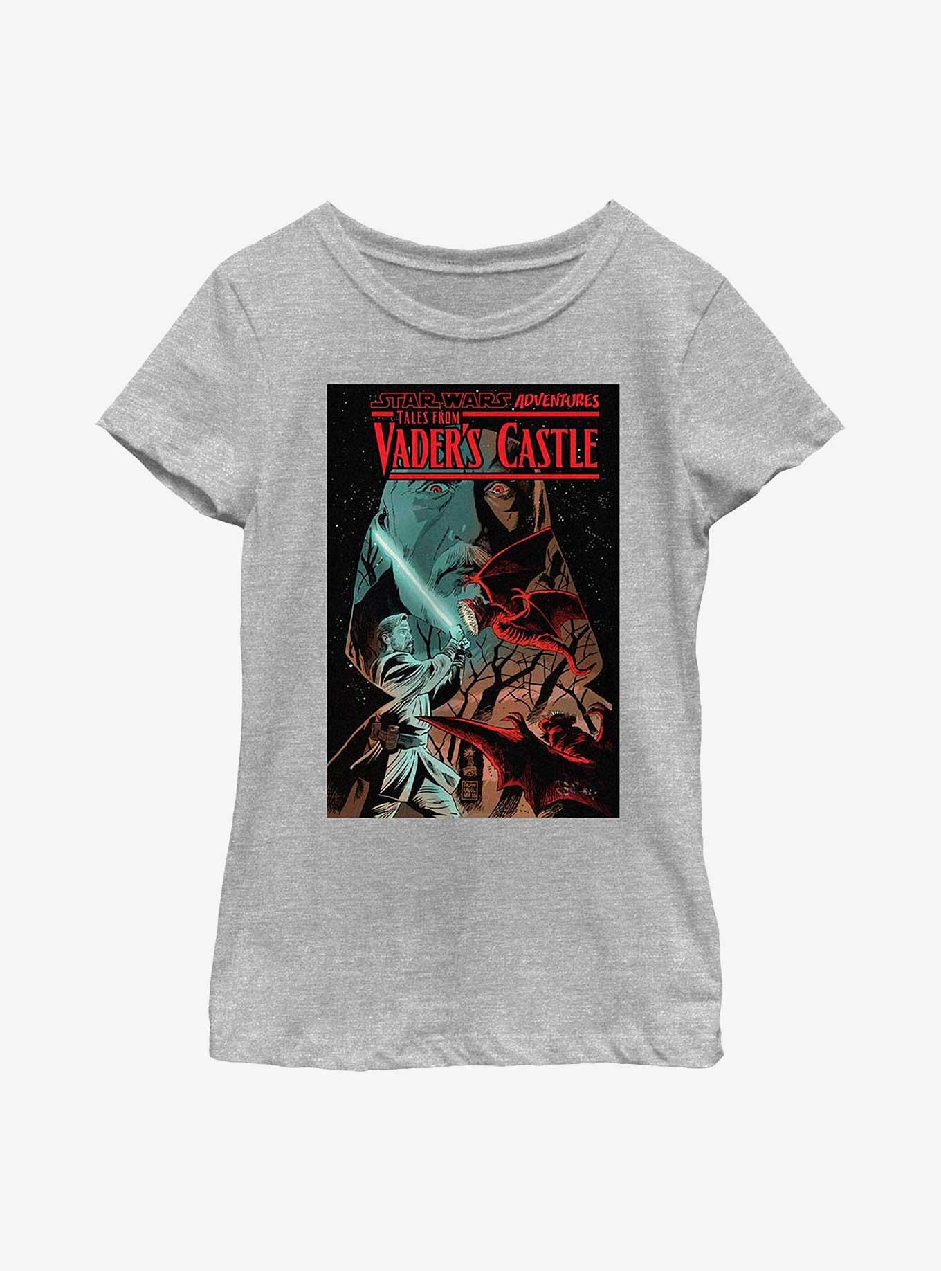 Star Wars Saber Tales From Vader's Castle Youth Girls T-Shirt, ATH HTR, hi-res