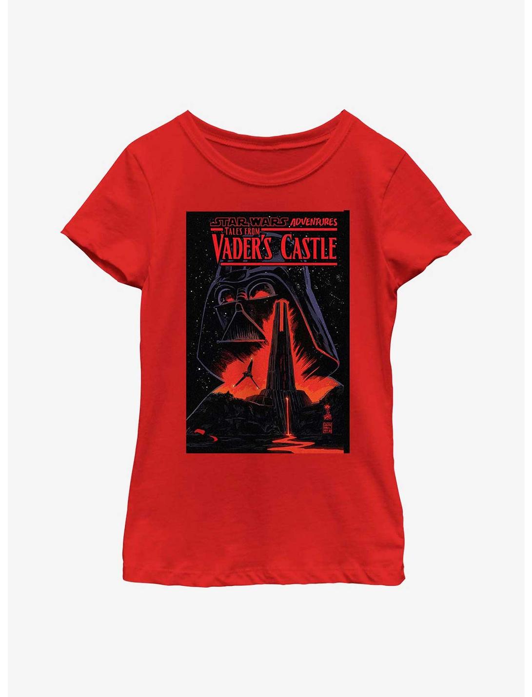 Star Wars Vader Tales From Vader's Castle Youth Girls T-Shirt, RED, hi-res