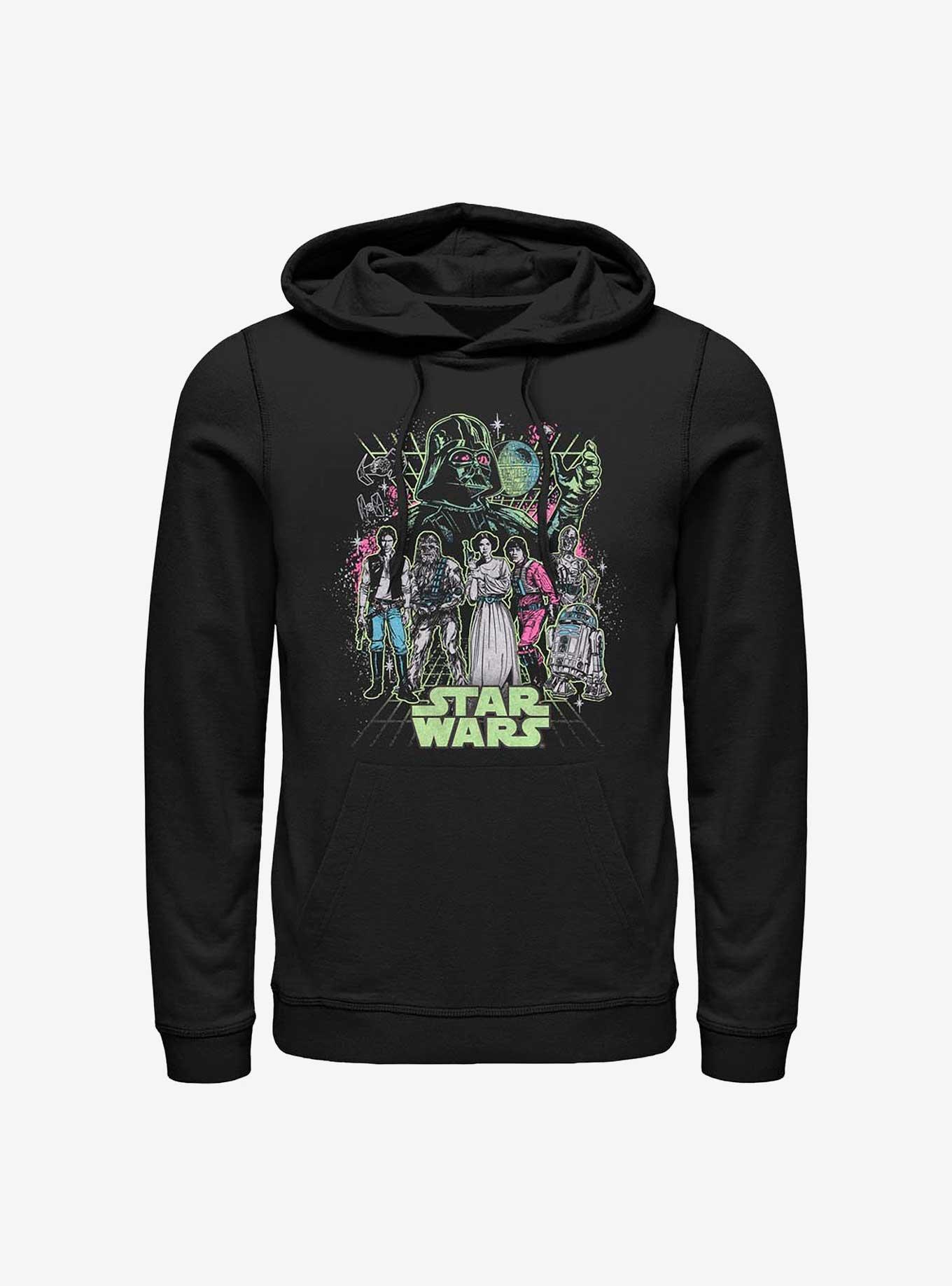 Star Wars Neon Grid Group  Hoodie, BLACK, hi-res