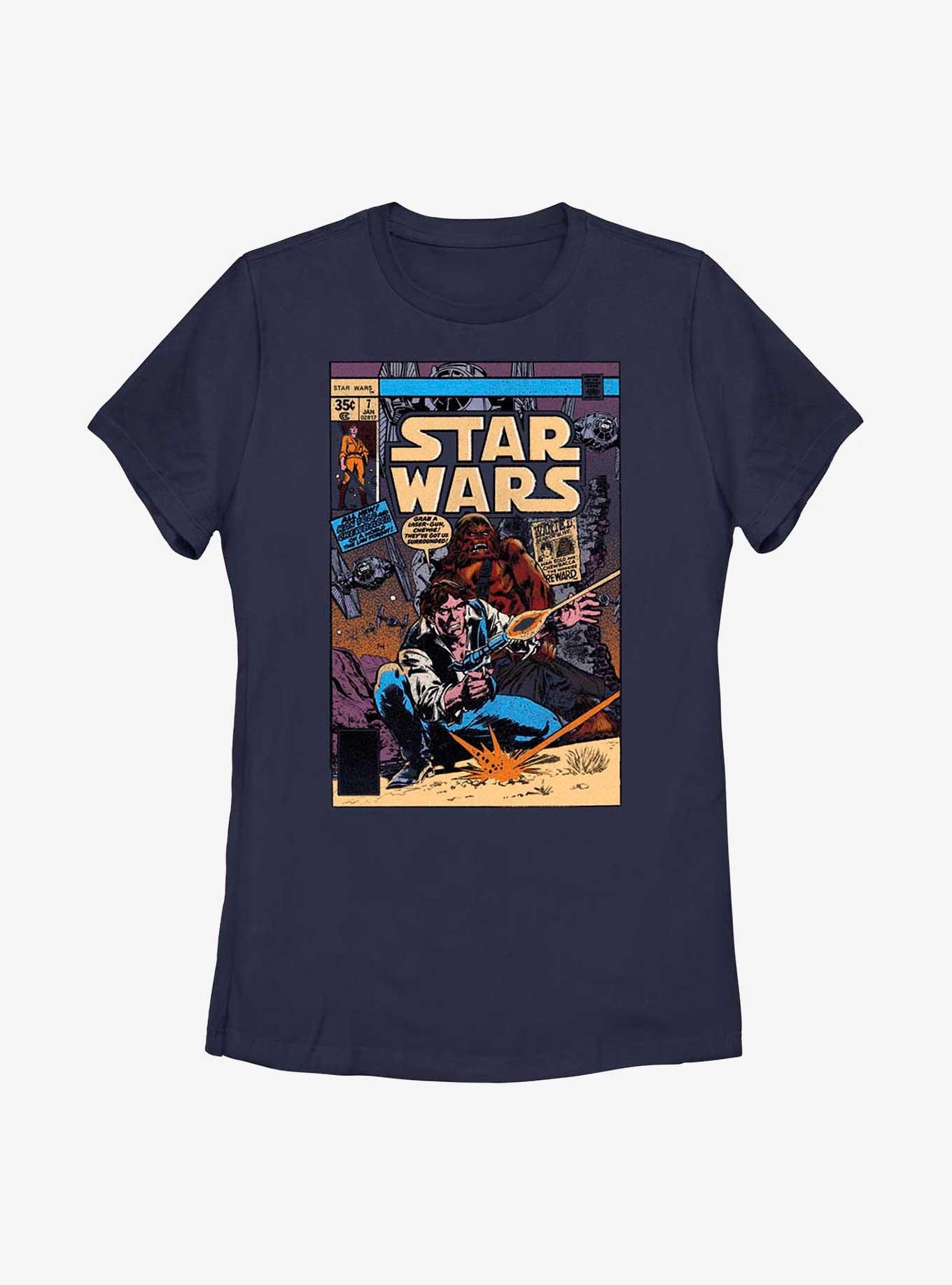 Star Wars Solo Comic Womens T-Shirt, NAVY, hi-res