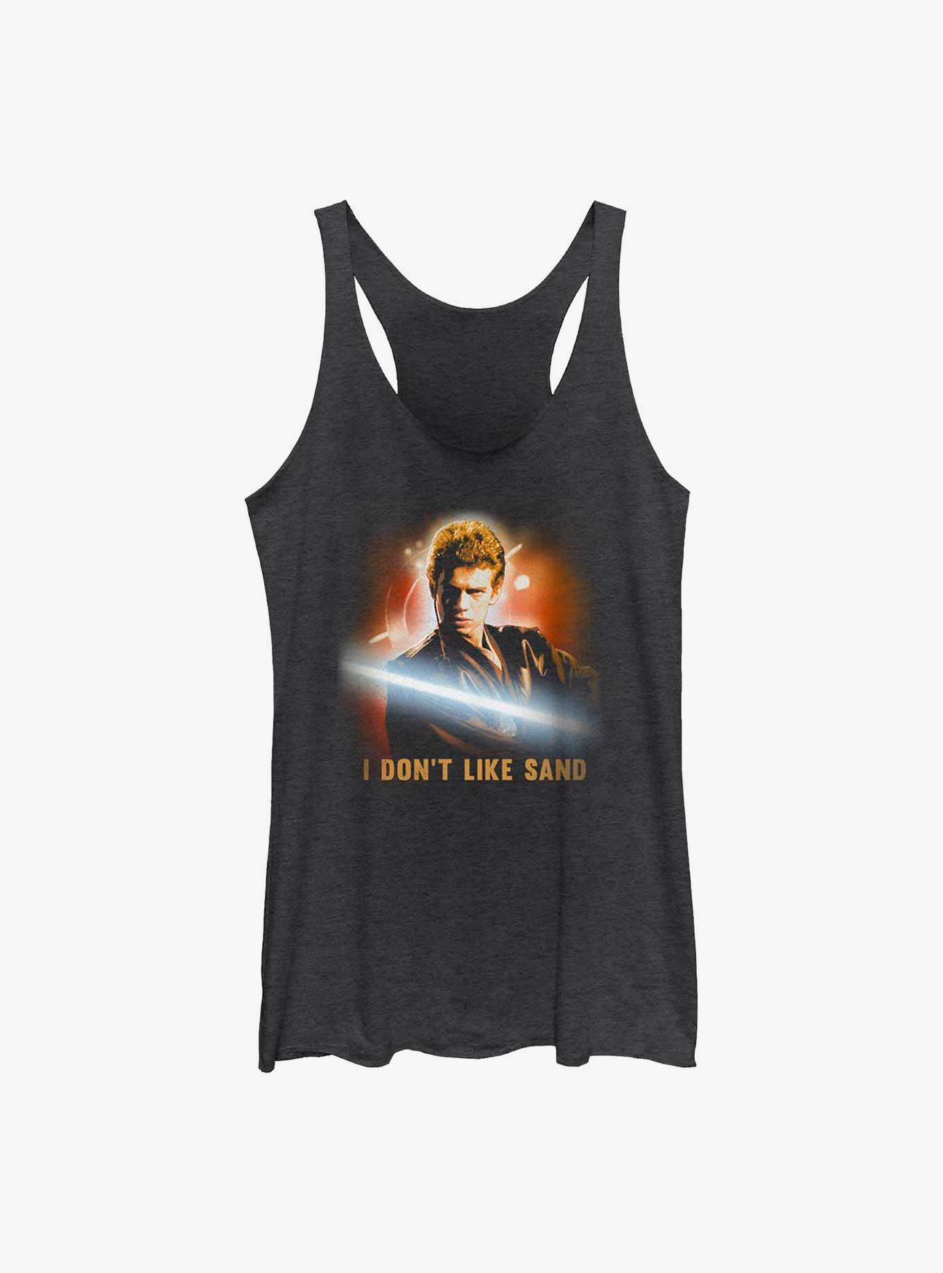 Star Wars No Sand Burnt Womens Tank Top, BLK HTR, hi-res