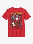 Star Wars Doodle Art Group Youth T-Shirt, RED, hi-res
