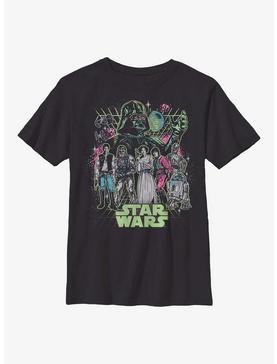 Star Wars Neon Grid Group  Youth T-Shirt, , hi-res