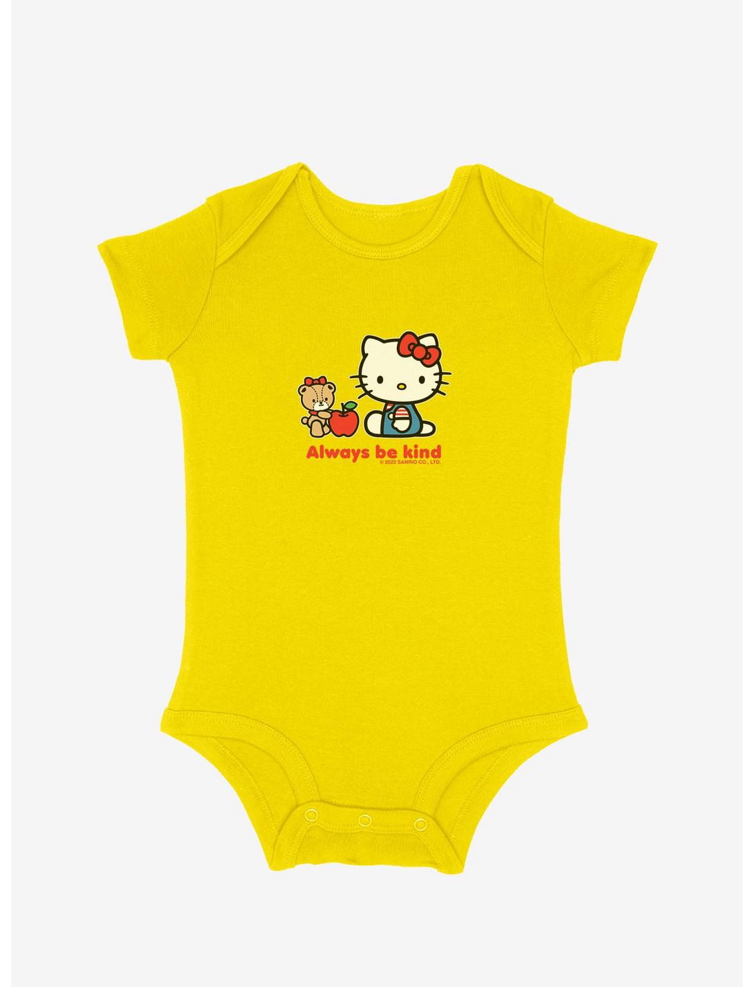 Hello Kitty Always Be Kind Apple Infant Bodysuit, SUNFLOWER, hi-res