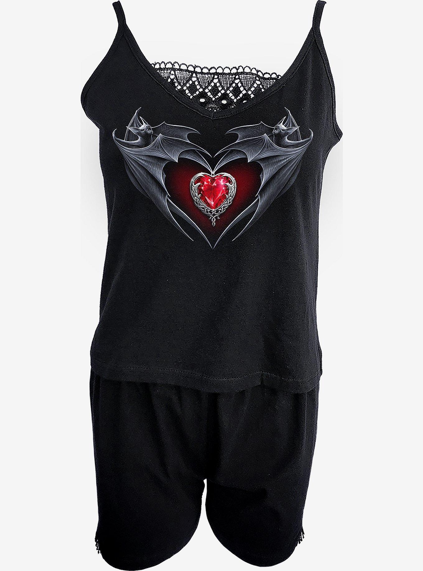 Bat's Heart 2Pc Organic Camisole Pyjama Set, , hi-res