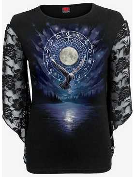 Witchcraft Rose Lace Sleeve Top, , hi-res