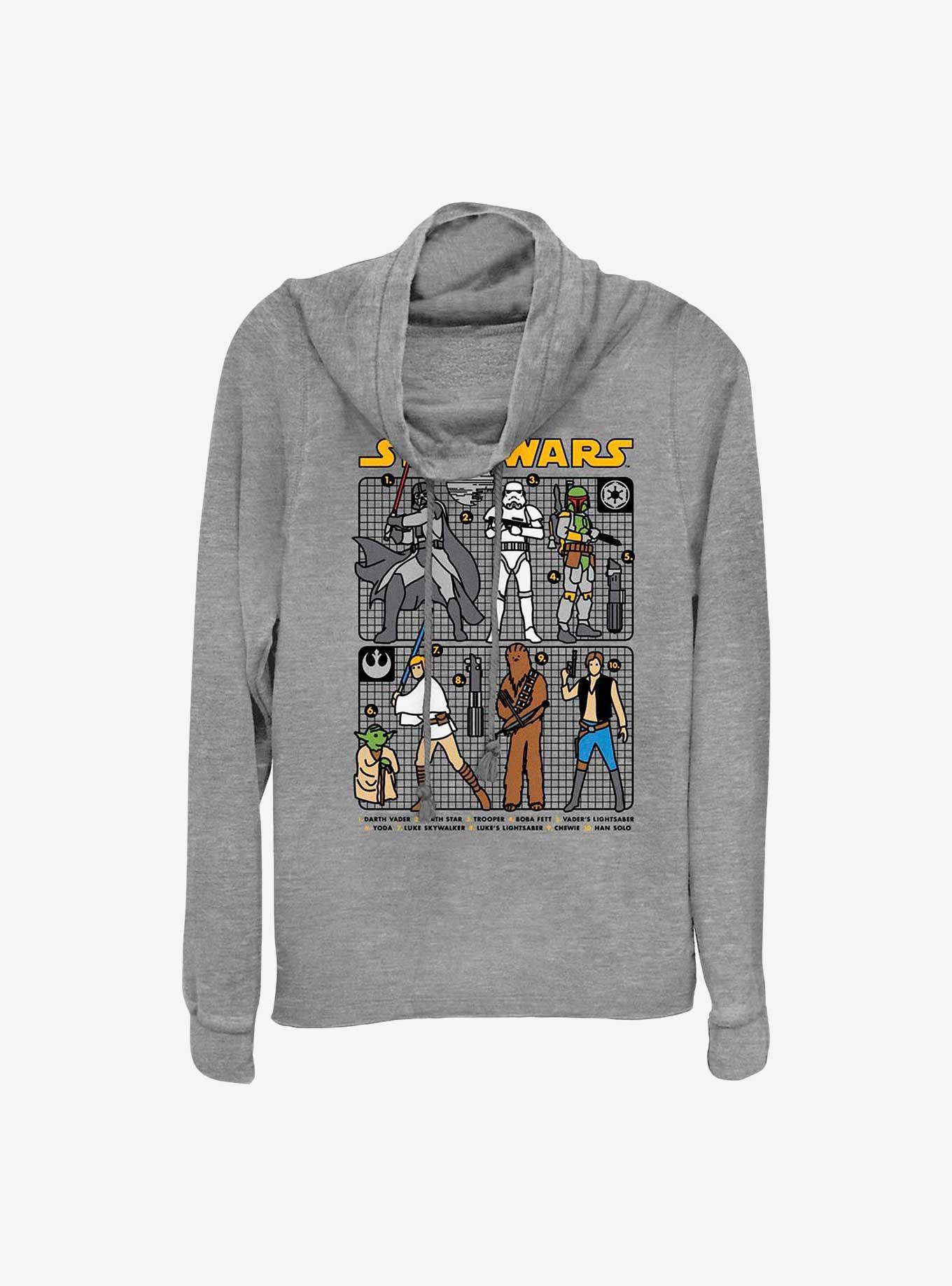 Star Wars Star Crew Cowl Neck Long-Sleeve Top, , hi-res