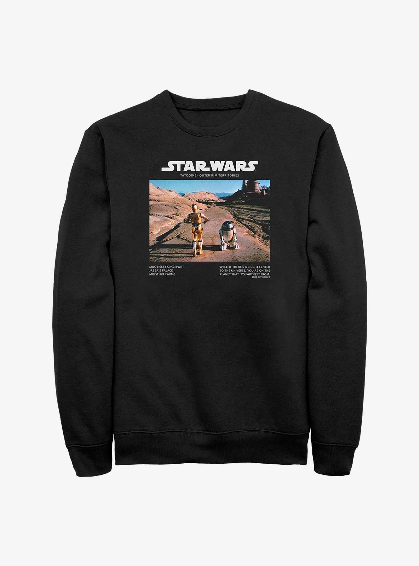 Star Wars Tatooine Travelers C-3PO and R2-D2 Sweatshirt, BLACK, hi-res
