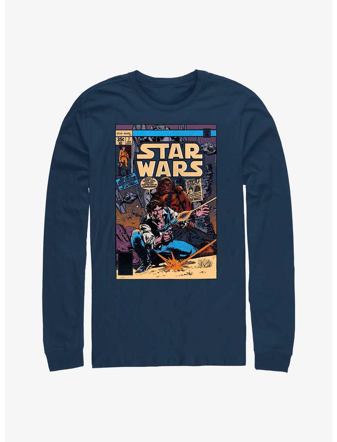 Star Wars Han Solo Comic Long-Sleeve T-Shirt, NAVY, hi-res
