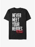 The Boys Never Meet Your Heroes T-Shirt, BLACK, hi-res