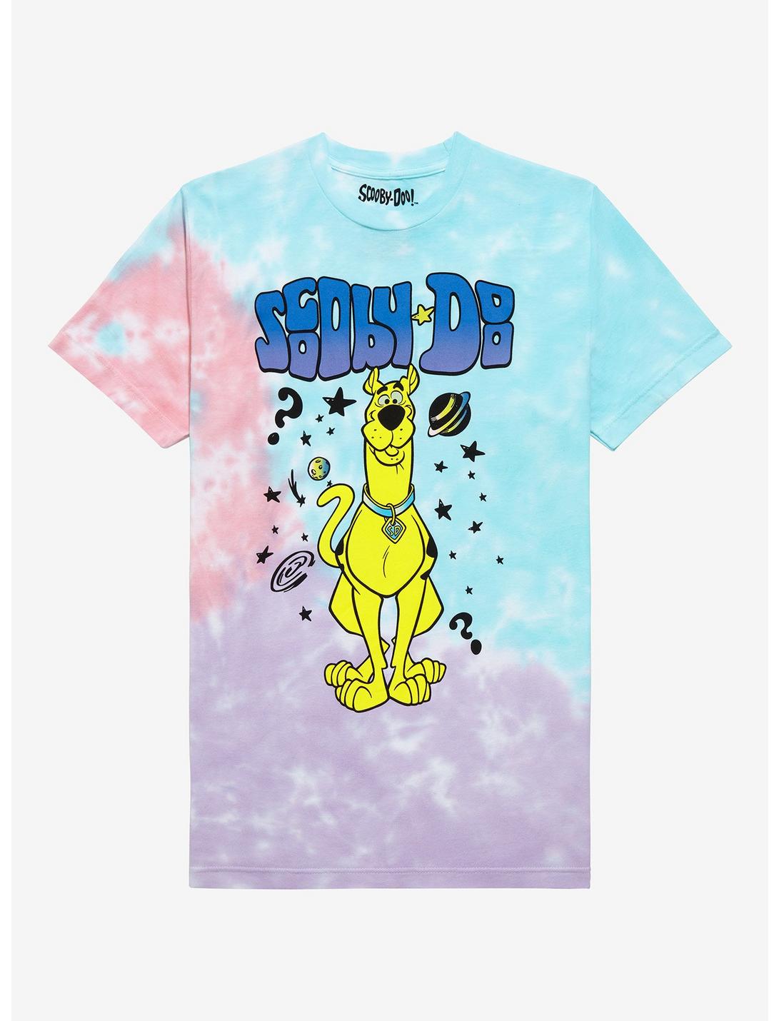 Scooby-Doo Where Are You Scooby-Doo Space Icons Tie-Dye T-Shirt- BoxLunch Exclusive, LIGHT BLUE, hi-res