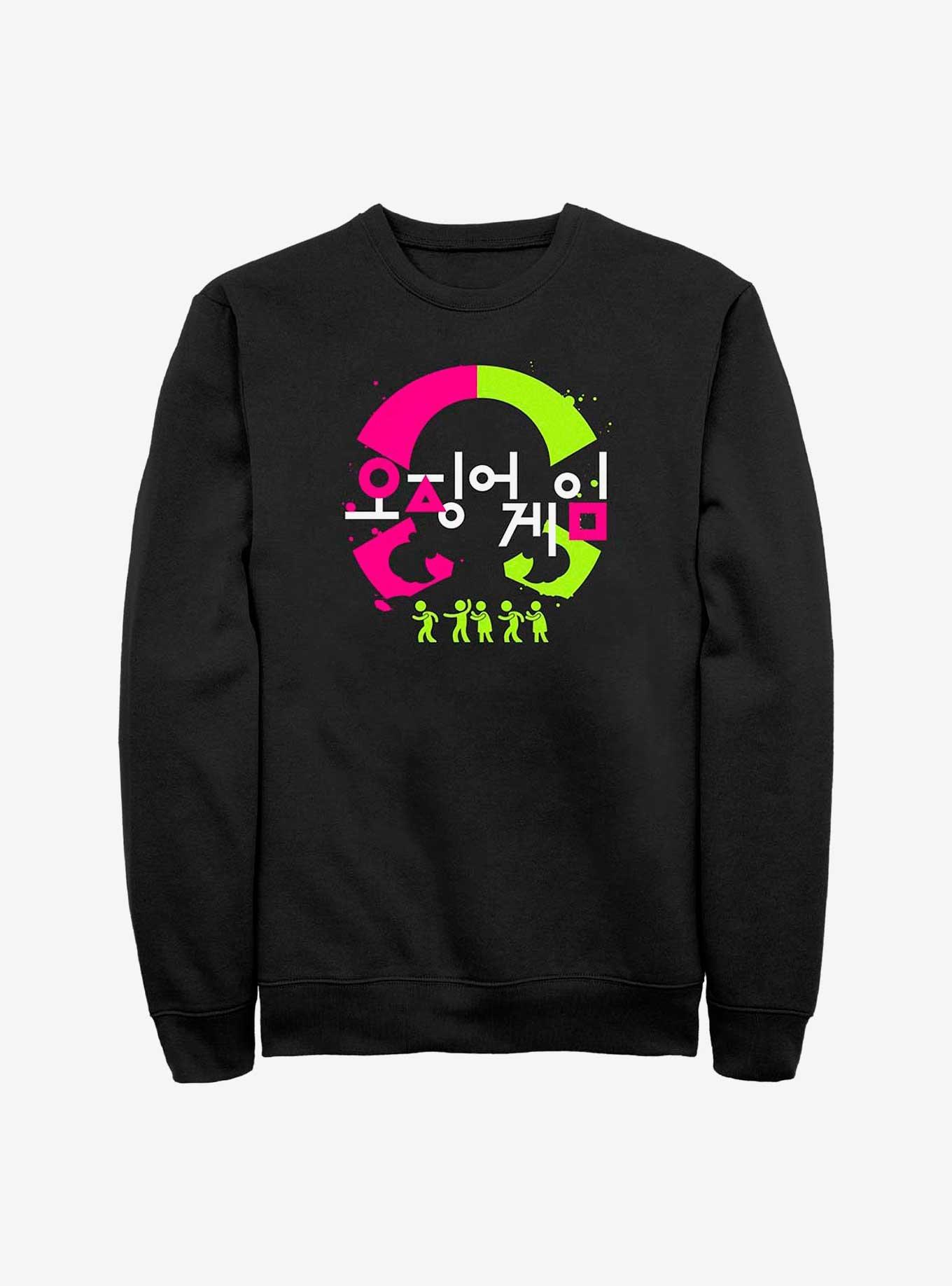 Squid Game Korean Logo Sweatshirt, BLACK, hi-res