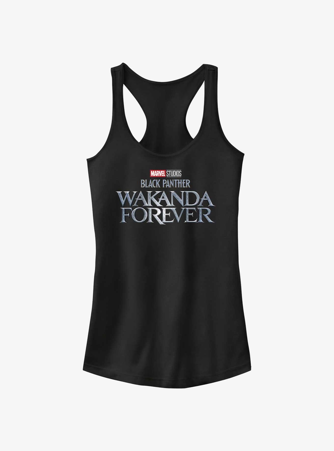 Marvel Black Panther: Wakanda Forever Logo Girls Tank, BLACK, hi-res