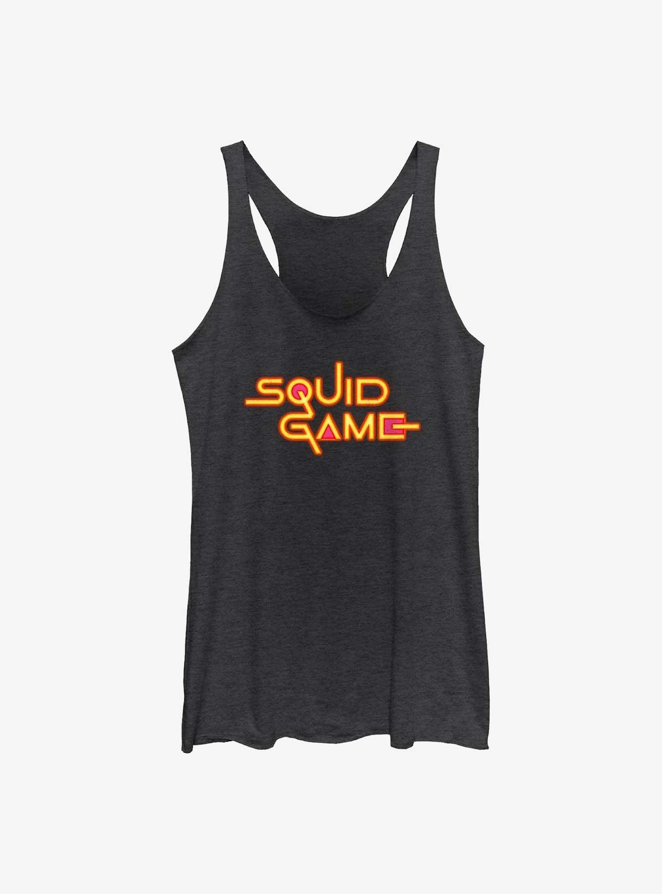 Squid Game Logo Girls Tank, BLK HTR, hi-res