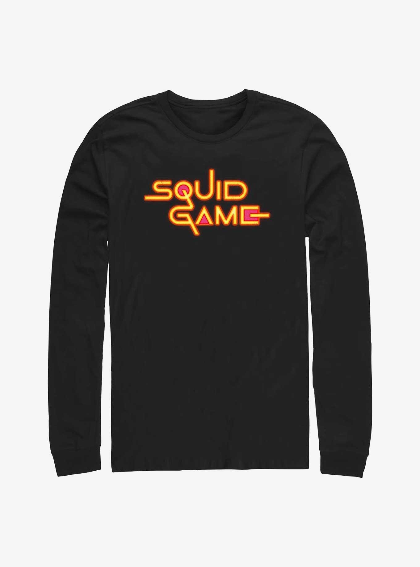 Squid Game Logo Long-Sleeve T-Shirt, BLACK, hi-res
