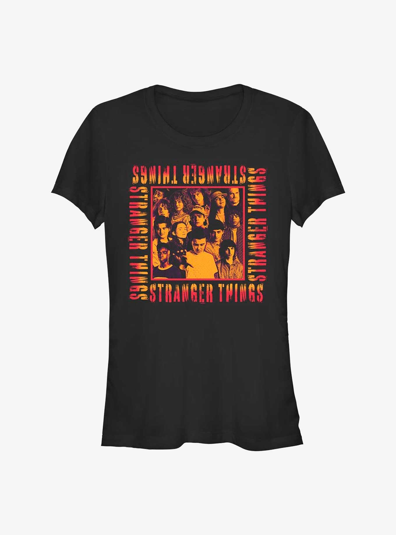 Stranger Things Hawkins Heroes Girls T-Shirt, BLACK, hi-res