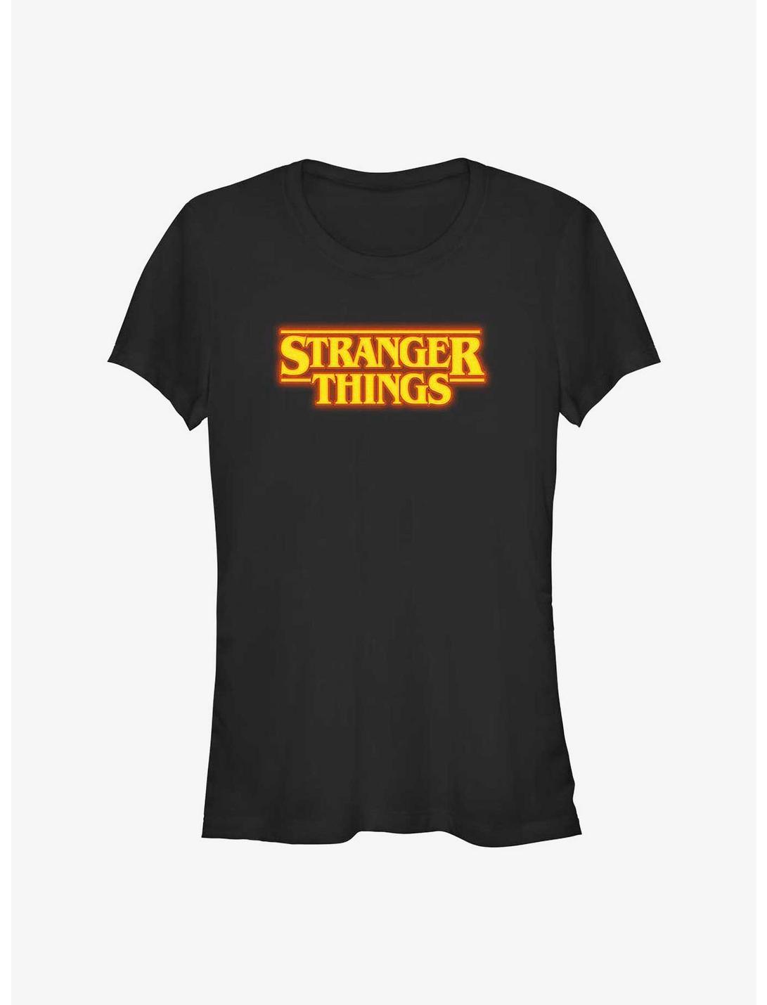 Stranger Things Logo Girls T-Shirt, BLACK, hi-res