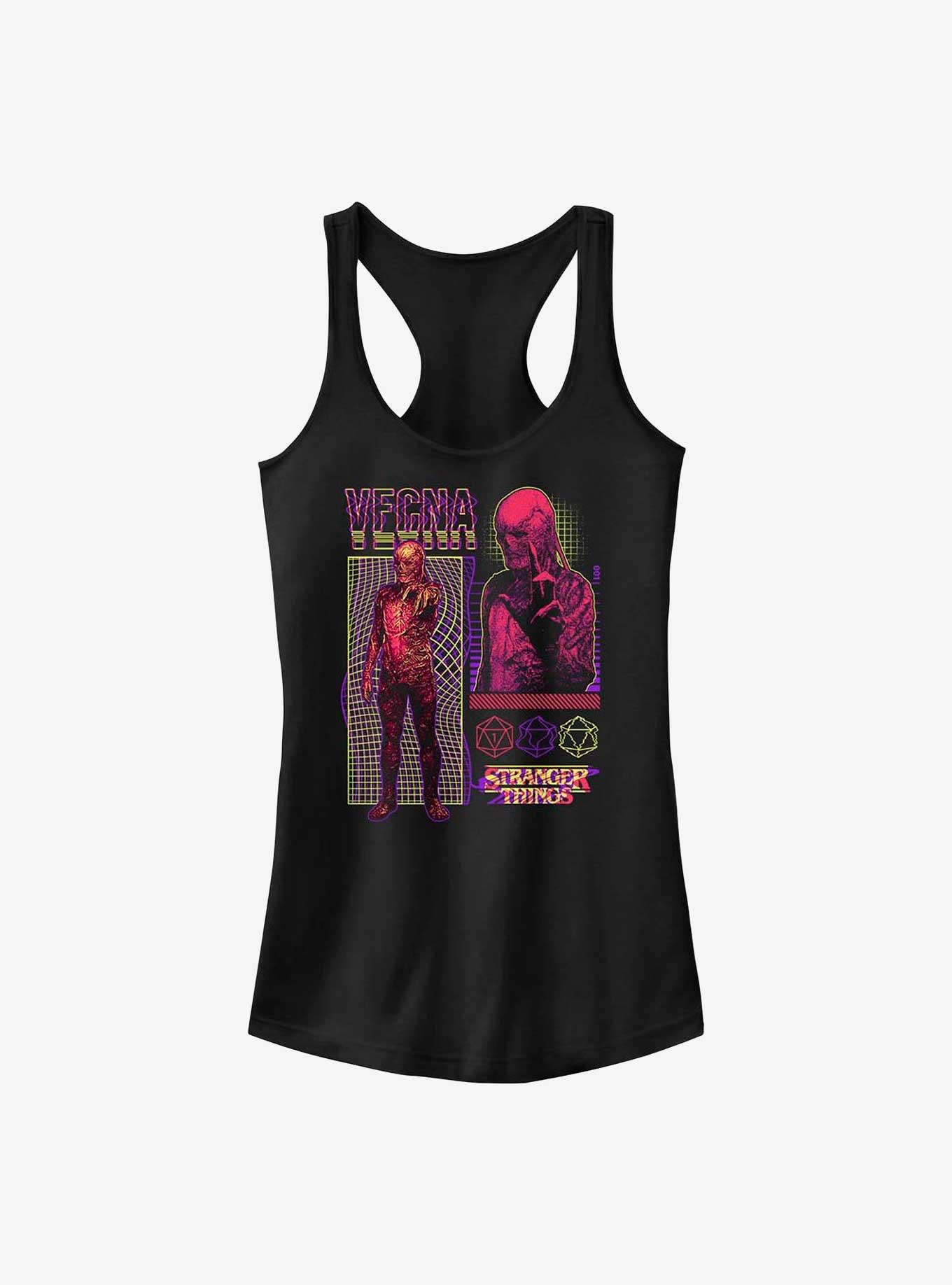 Stranger Things Vecna Infographic Girls Tank, BLACK, hi-res