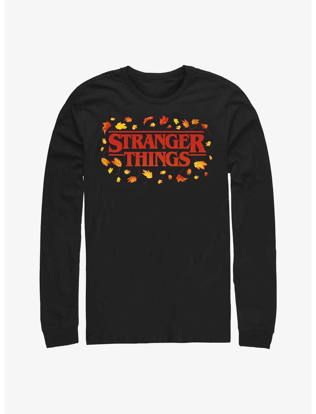 Stranger Things Fall Logo Long-Sleeve T-Shirt, BLACK, hi-res