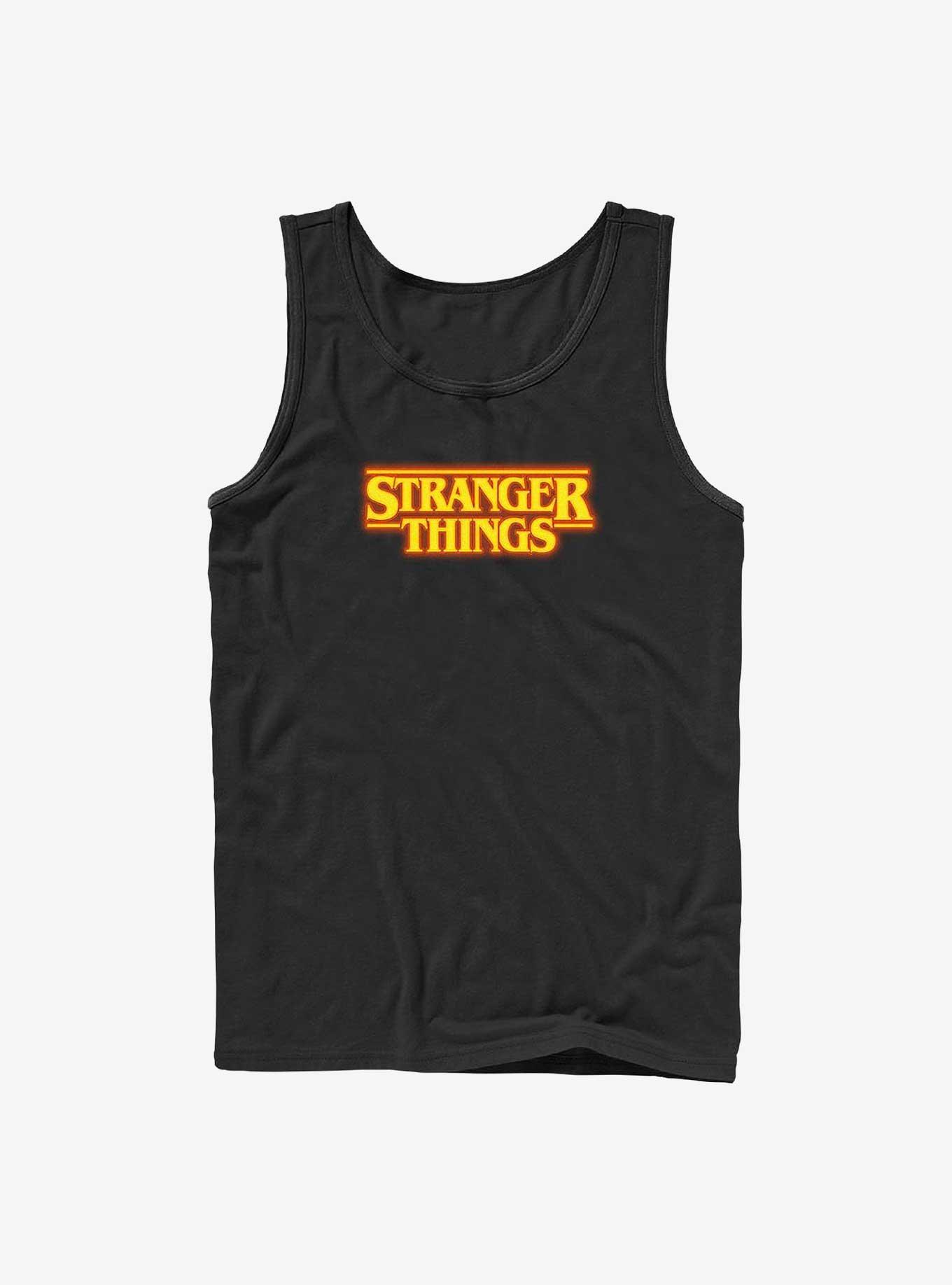 Stranger Things Logo Tank, BLACK, hi-res