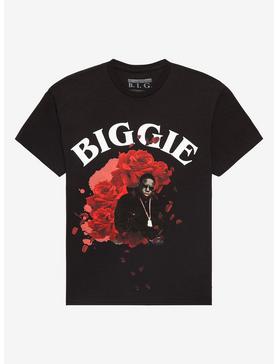 The Notorious B.I.G. Roses Portrait Boyfriend Fit Girls T-Shirt, , hi-res