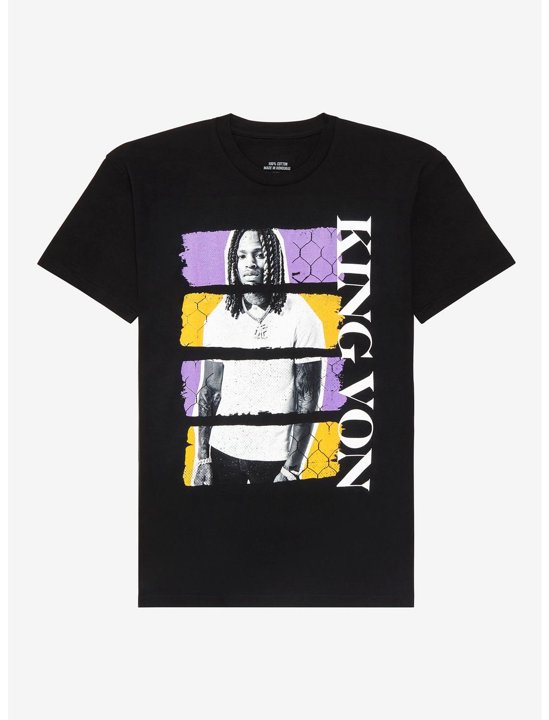 King Von Fence Boyfriend Fit Girls T-Shirt, BLACK, hi-res