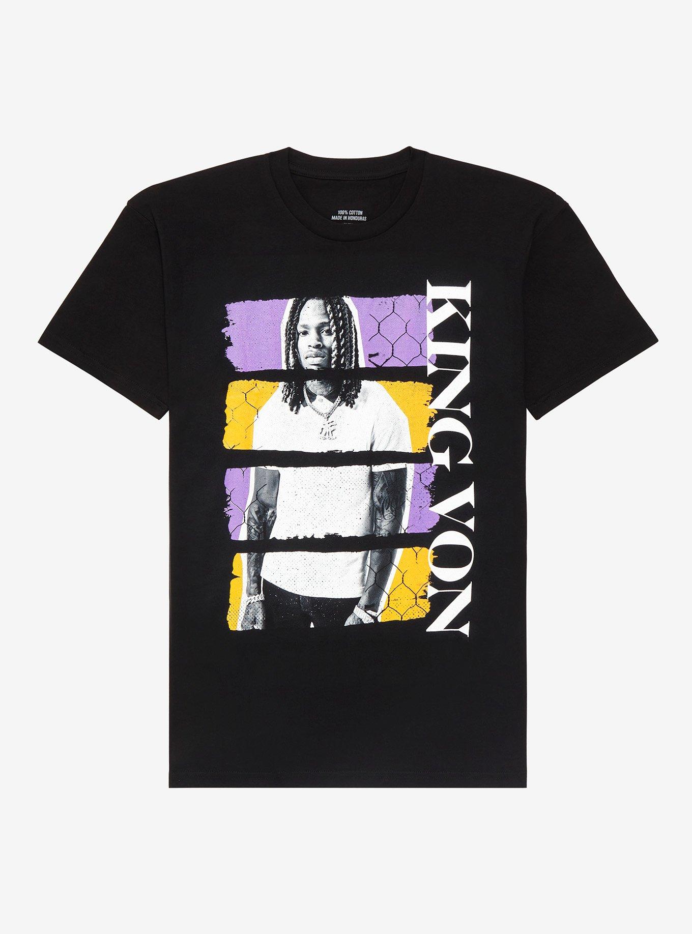 King Von Fence Boyfriend Fit Girls T-Shirt, BLACK, hi-res