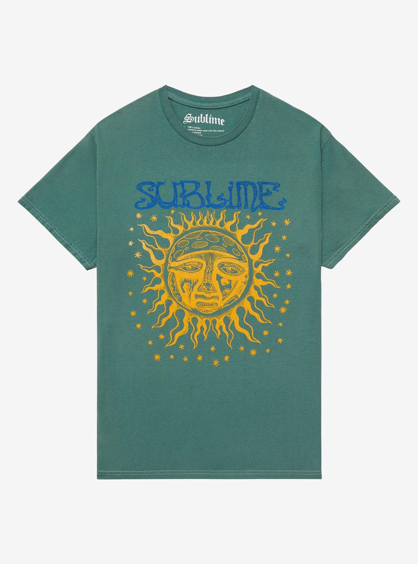 Sublime Sun Green Wash Boyfriend Fit Girls T-Shirt, GREEN, hi-res