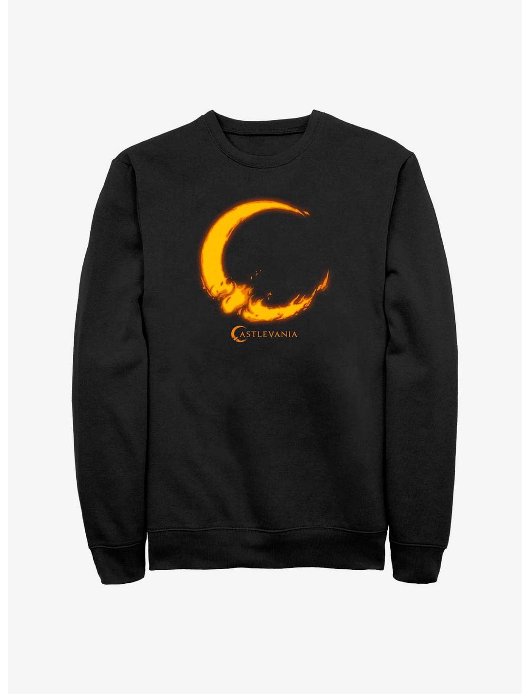 Castlevania Moon Fire Sweatshirt, BLACK, hi-res