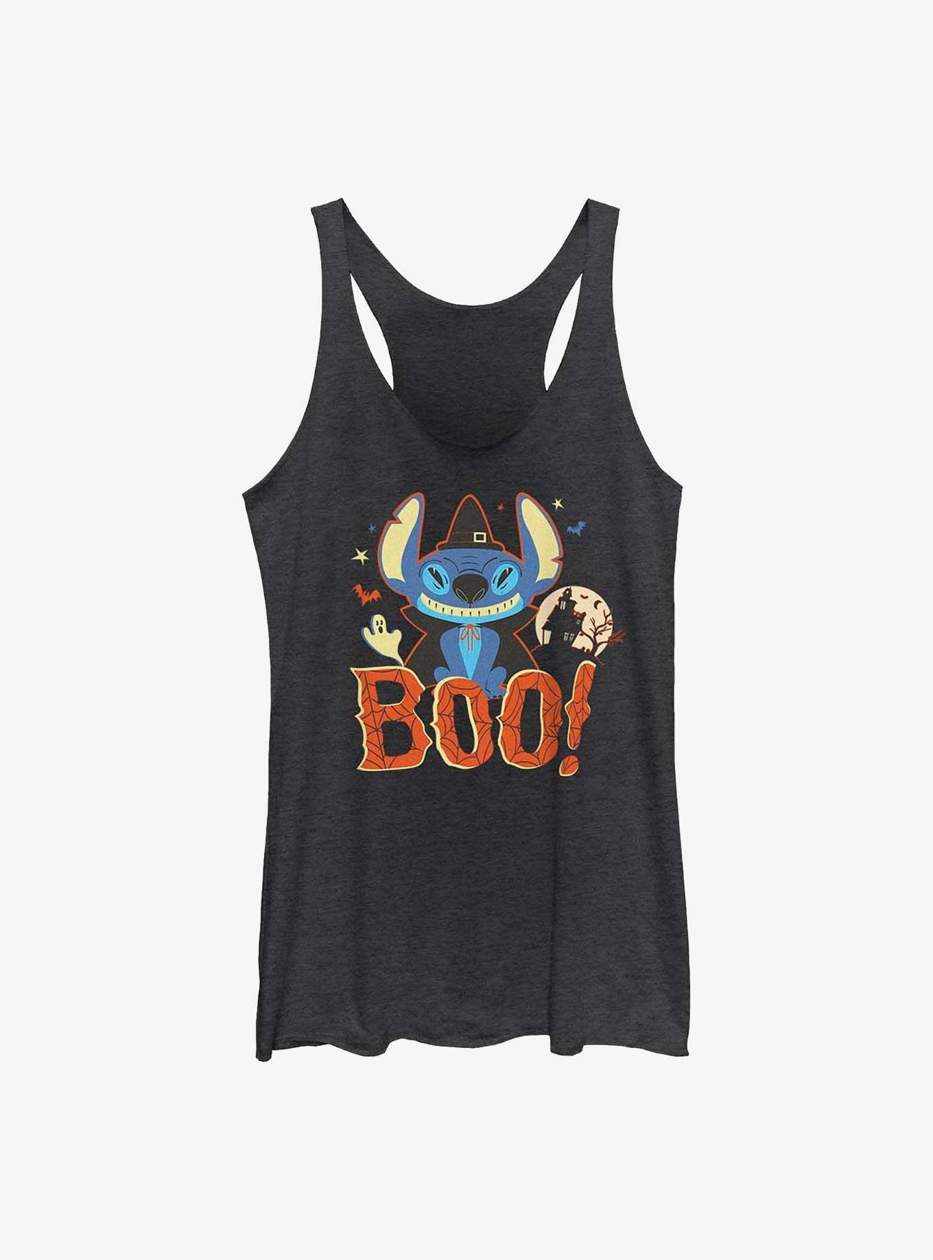 Disney Lilo & Stitch Boo Stitch Girls Tank, BLK HTR, hi-res