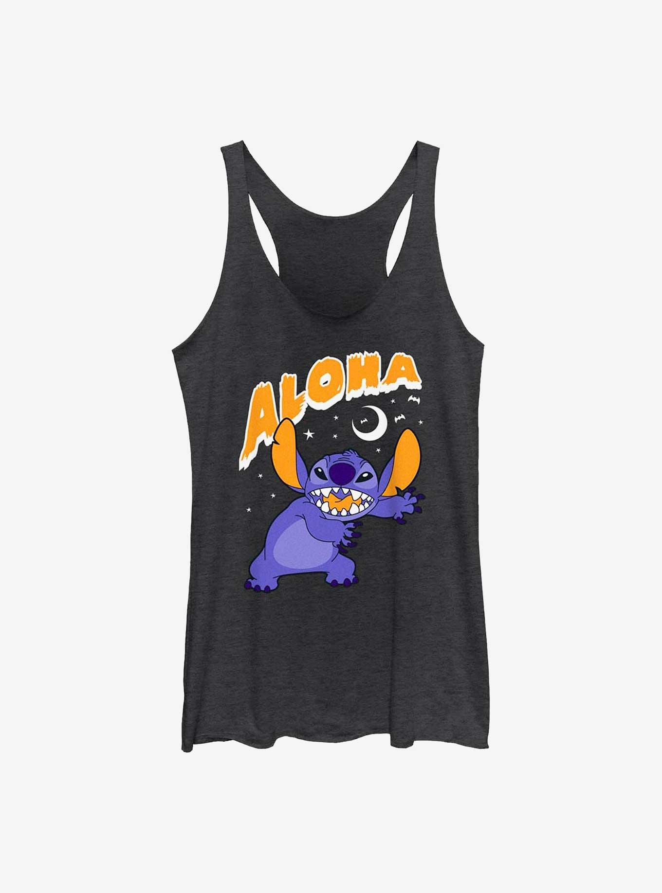 Disney Lilo & Stitch Spooky Aloha Girls Tank, BLK HTR, hi-res