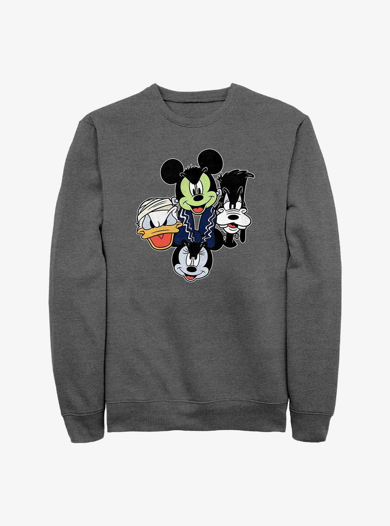 Disney Mickey Mouse Halloween Heads Sweatshirt, CHAR HTR, hi-res