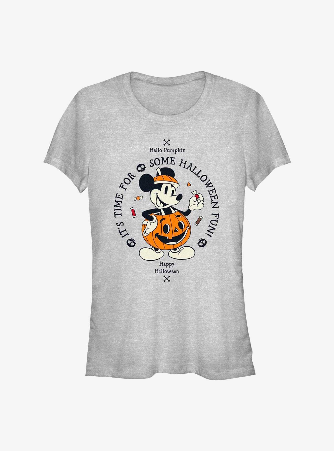 Disney Mickey Mouse Pumpkin Mickey Girls T-Shirt, ATH HTR, hi-res