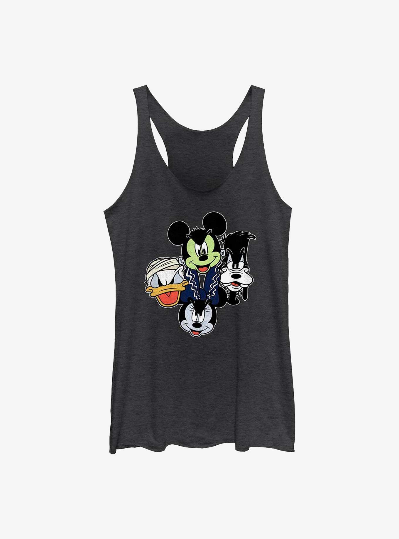 Disney Mickey Mouse Halloween Heads Girls Tank Top, BLK HTR, hi-res