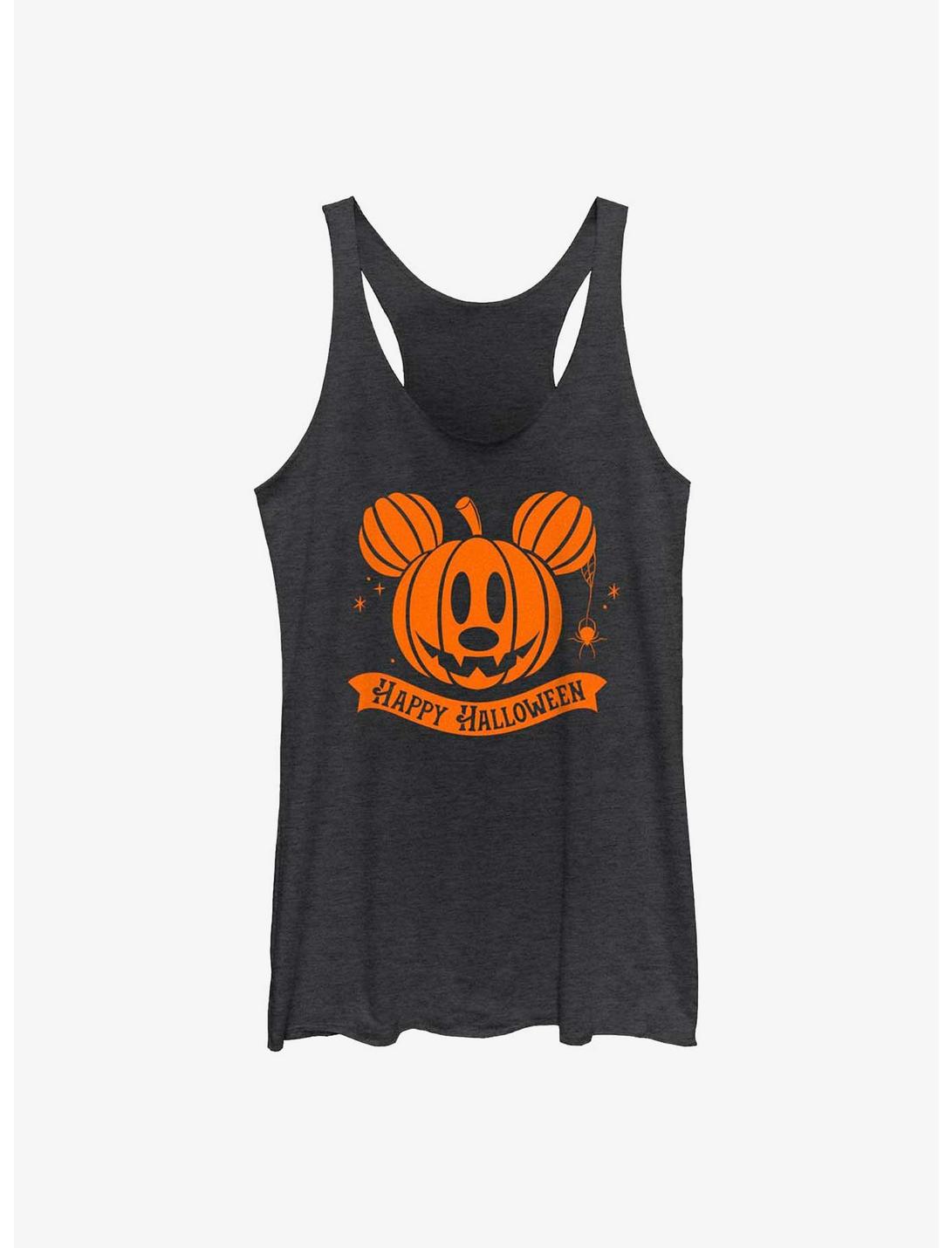 Disney Mickey Mouse Pumpkin Head Girls Tank, BLK HTR, hi-res