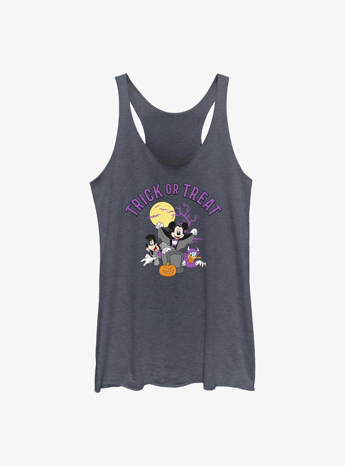 Disney Mickey Mouse Trick or Treat Girls Tank, NAVY HTR, hi-res