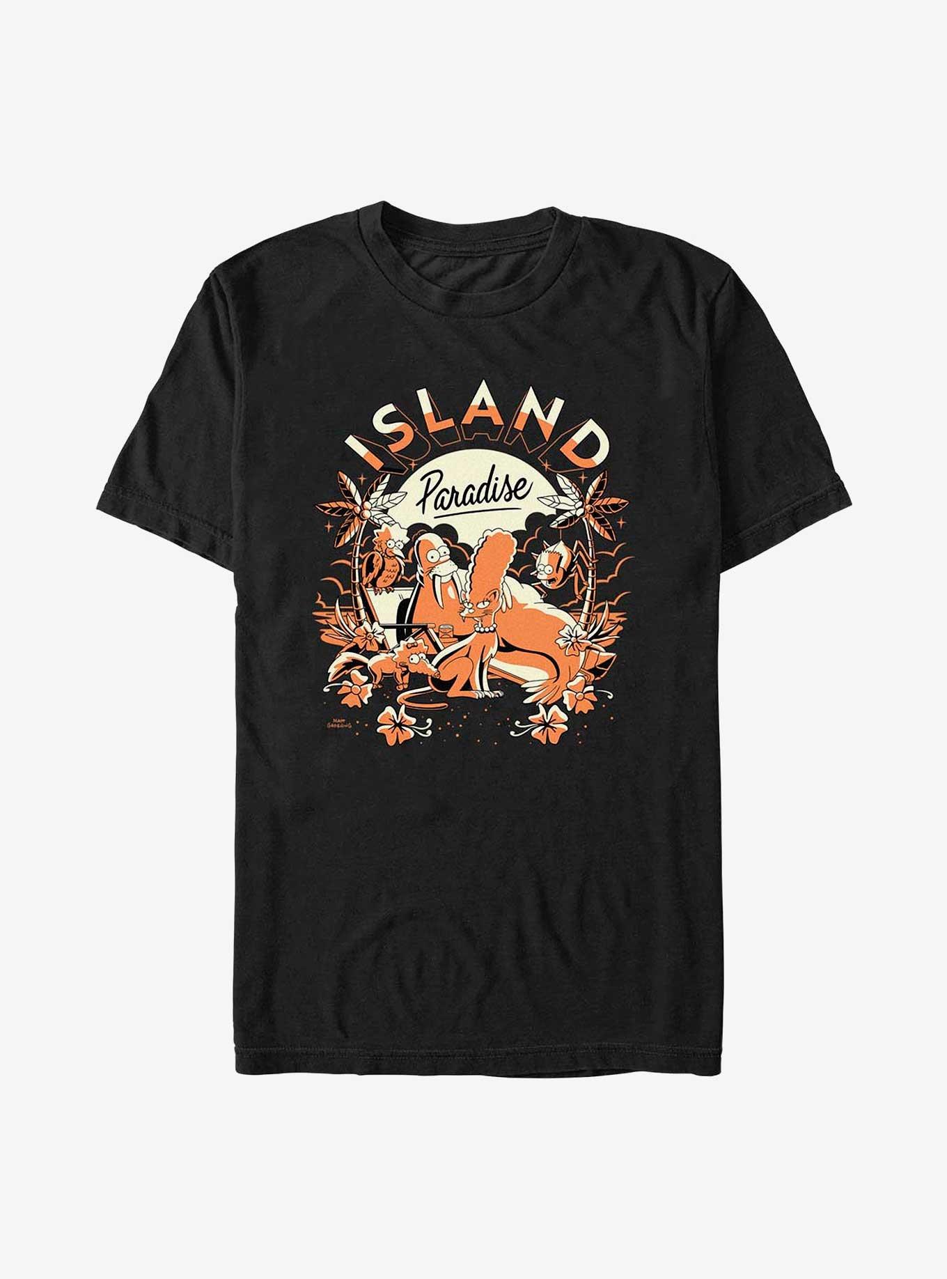 The Simpsons Island Paradise T-Shirt, BLACK, hi-res