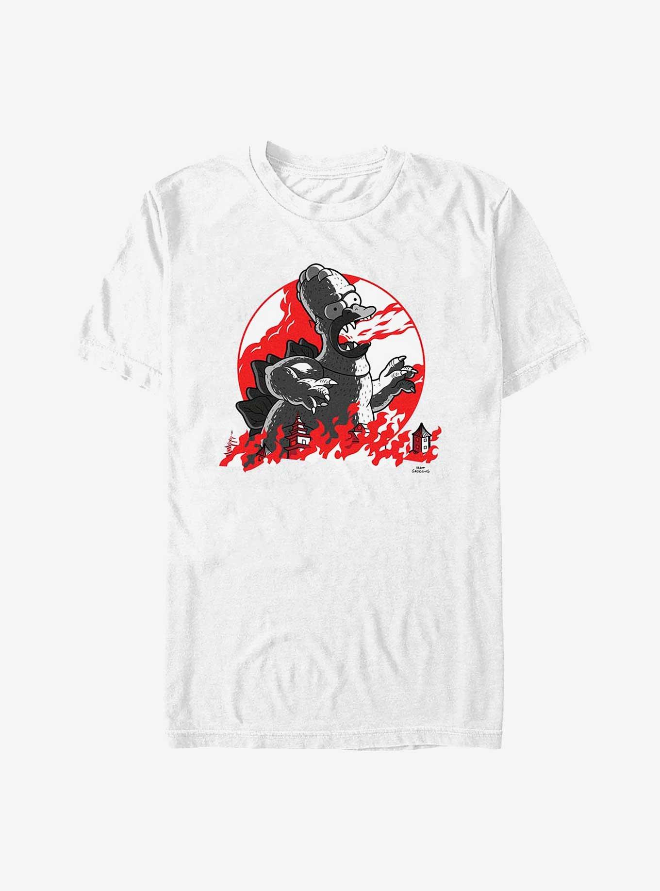The Simpsons Red Moon Godzilla Homer T-Shirt