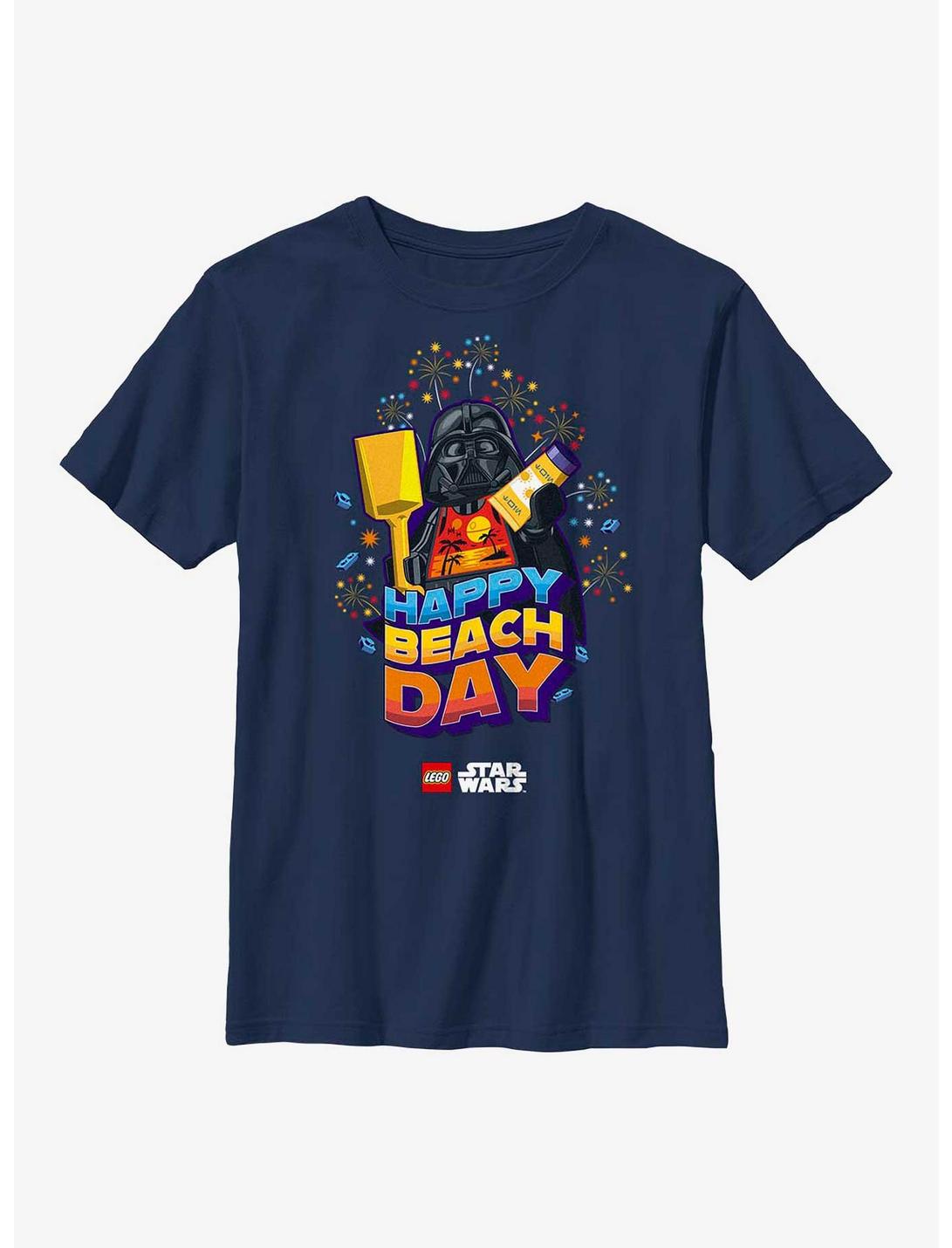 LEGO® Star Wars Darth Vader Happy Beach Day Youth T-Shirt, NAVY, hi-res