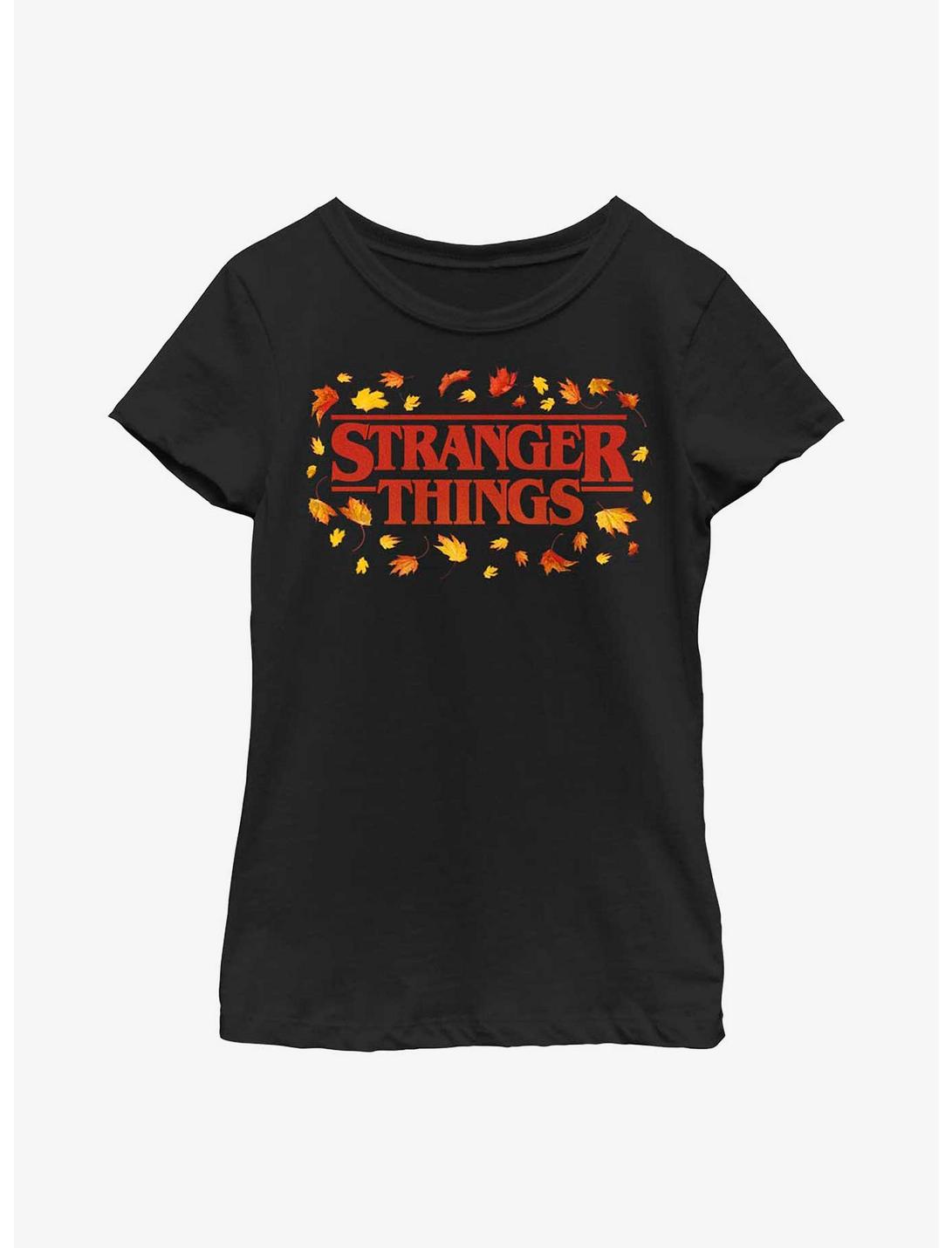 Stranger Things Fall Season Logo Youth Girls T-Shirt, BLACK, hi-res