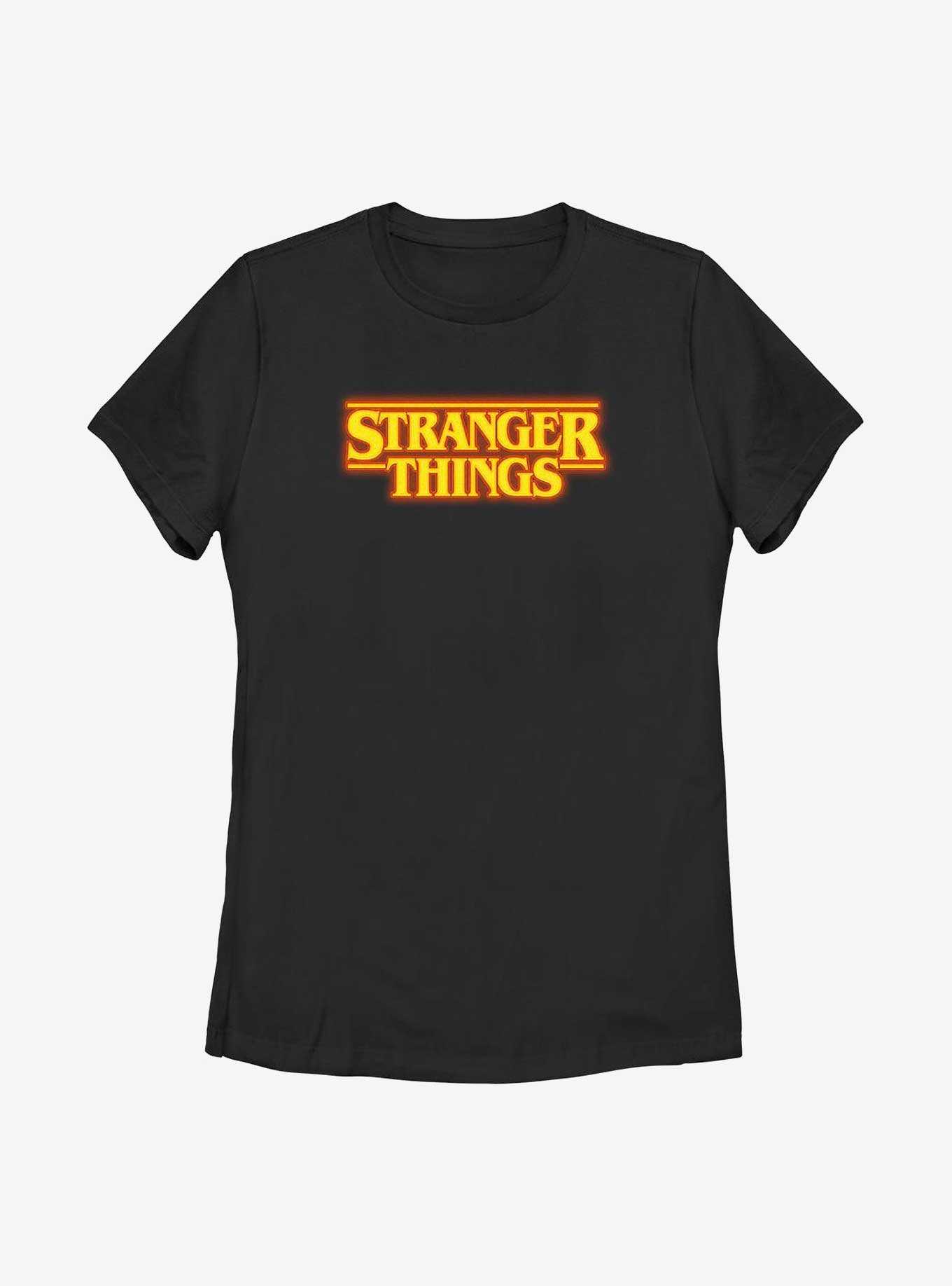 Stranger Things Pumpkin Colors Logo Womens T-Shirt, , hi-res