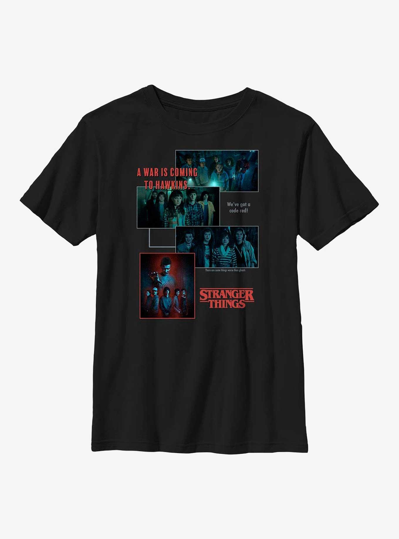 Stranger Things Streetwear Collage Youth T-Shirt, BLACK, hi-res