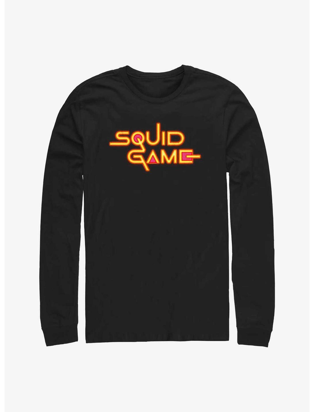Squid Game Bright Logo Long Sleeve T-Shirt, BLACK, hi-res