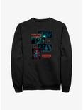Stranger Things Streetwear Collage Sweatshirt, BLACK, hi-res