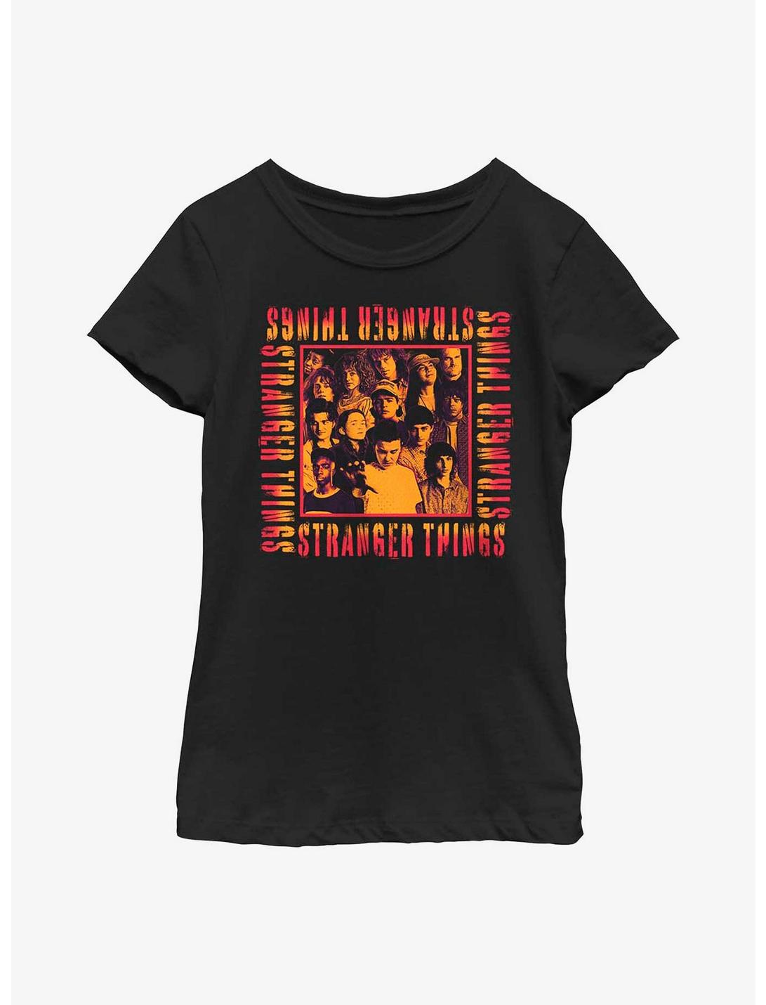 Stranger Things Eery Group Youth Girls T-Shirt, BLACK, hi-res